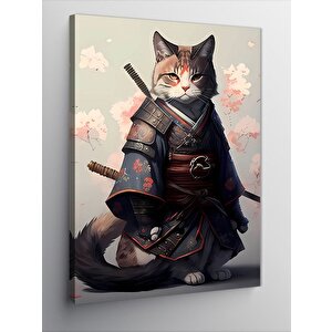 Kanvas Tablo Samuray Kedi
