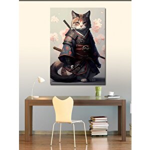 Kanvas Tablo Samuray Kedi