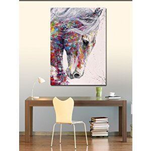 Kanvas Tablo Renkli At 100x140 cm