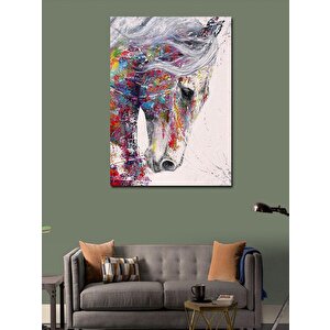 Kanvas Tablo Renkli At 100x140 cm