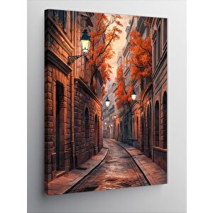 Kanvas Tablo Retro Sokak Arası 100x140 cm