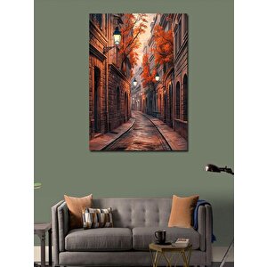 Kanvas Tablo Retro Sokak Arası 100x140 cm