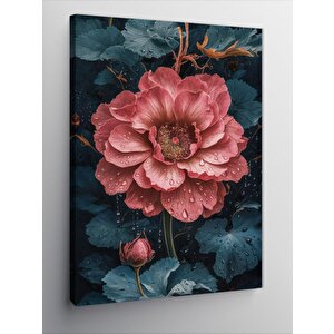 Kanvas Tablo Pembe Çiçek 100x140 cm