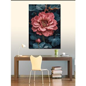 Kanvas Tablo Pembe Çiçek 100x140 cm