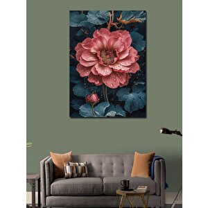 Kanvas Tablo Pembe Çiçek 100x140 cm