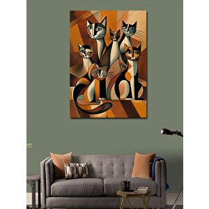 Kanvas Tablo Desenler Ve Kediler 100x140 cm