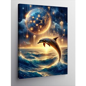 Kanvas Tablo Yunus Balığı Ve Astroloji 70x100 cm