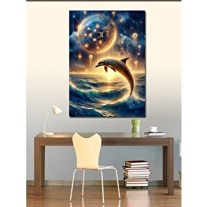 Kanvas Tablo Yunus Balığı Ve Astroloji 70x100 cm