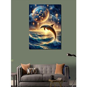 Kanvas Tablo Yunus Balığı Ve Astroloji 70x100 cm