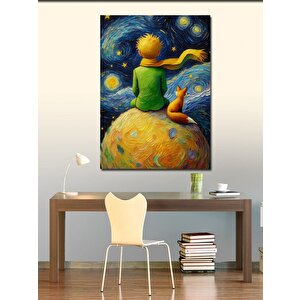 Kanvas Tablo Uzaydaki Çocuk Ve Tilki Van Gogh Tarzi
