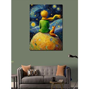 Kanvas Tablo Uzaydaki Çocuk Ve Tilki Van Gogh Tarzi