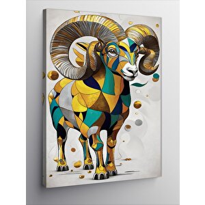 Kanvas Tablo Renkli Koç 100x140 cm