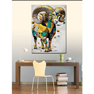 Kanvas Tablo Renkli Koç 100x140 cm
