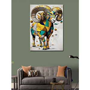 Kanvas Tablo Renkli Koç 100x140 cm