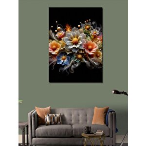 Kanvas Tablo Renkli Çiçekler 70x100 cm