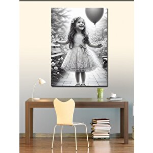 Kanvas Tablo Uçan Balonlu Çocuk 70x100 cm
