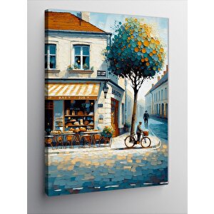 Kanvas Tablo Retro Pastane Ve Sokak