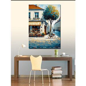 Kanvas Tablo Retro Pastane Ve Sokak