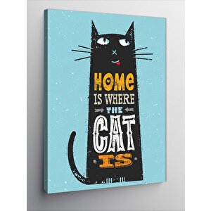 Kanvas Tablo Kedi Temalı 70x100 cm