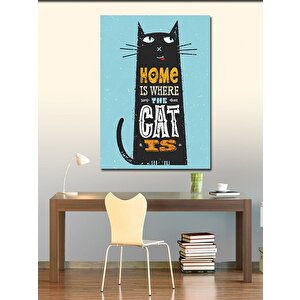 Kanvas Tablo Kedi Temalı 70x100 cm