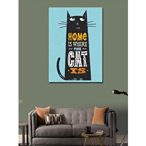 Kanvas Tablo Kedi Temalı 70x100 cm