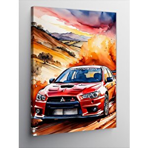 Kanvas Tablo Kırmızı Spor Araba 100x140 cm