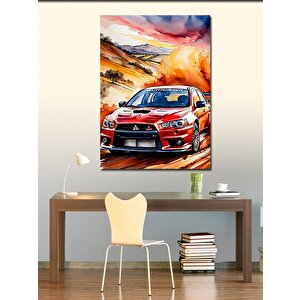 Kanvas Tablo Kırmızı Spor Araba 100x140 cm