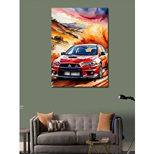 Kanvas Tablo Kırmızı Spor Araba 100x140 cm