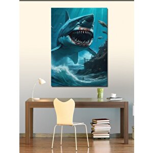 Kanvas Tablo Korkunç Köpekbalığı 70x100 cm