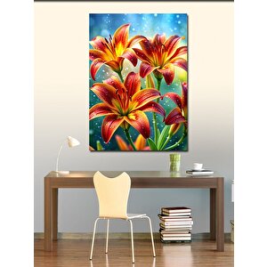 Kanvas Tablo Kırmızı Çiçekler 70x100 cm