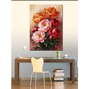 Kanvas Tablo Renkli Çiçekler 70x100 cm