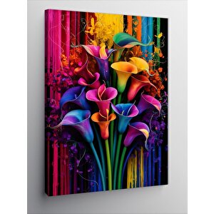 Kanvas Tablo Renkli Çiçekler 70x100 cm