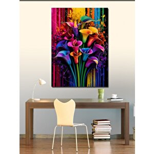 Kanvas Tablo Renkli Çiçekler 70x100 cm