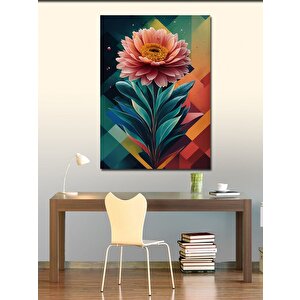 Kanvas Tablo Pembe Çiçek Ve Desenler