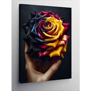 Kanvas Tablo Renkli Gül 100x140 cm