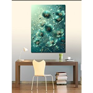 Kanvas Tablo Yeşil Çiçekler 70x100 cm