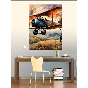 Kanvas Tablo Tek Pervaneli Uçak 100x140 cm