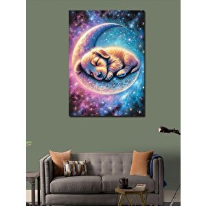 Kanvas Tablo Ayda Uyuyan Köpek 100x140 cm