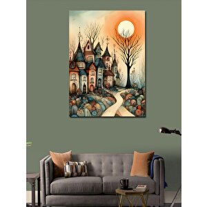 Kanvas Tablo Retro Kasaba 70x100 cm