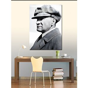 Kanvas Tablo Siyah Beyaz Mustafa Kemal Atatürk