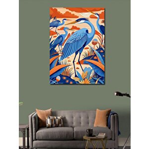 Kanvas Tablo Leylekler Ve Göl 100x140 cm