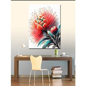 Kanvas Tablo Kırmızı Çiçekler 100x140 cm