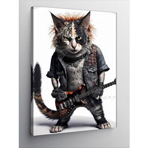Kanvas Tablo Metalci Kedi 70x100 cm