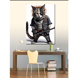Kanvas Tablo Metalci Kedi 70x100 cm