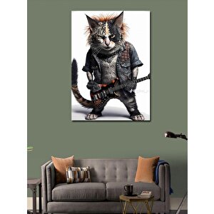 Kanvas Tablo Metalci Kedi 70x100 cm