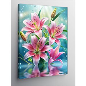 Kanvas Tablo Pembe Çiçekler 70x100 cm