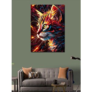 Kanvas Tablo Asil Kedi 100x140 cm