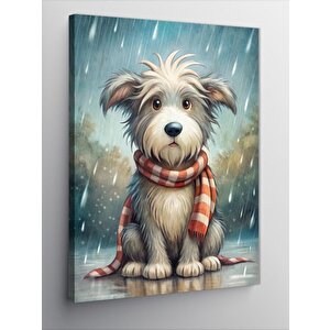 Kanvas Tablo Sevimli Köpek Ve Atkısı