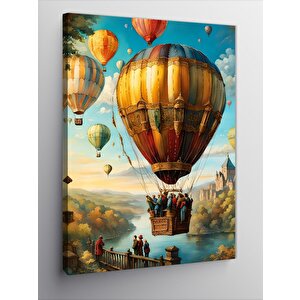 Kanvas Tablo Renkli Uçan Balonlar 100x140 cm