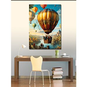 Kanvas Tablo Renkli Uçan Balonlar 70x100 cm
